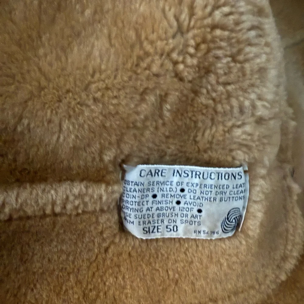 Vintage 80s Norm Thompson Leather Sheepskin Shearling Jacket - Picture 6 of 6